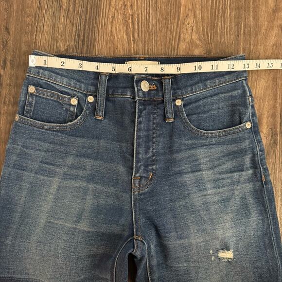 Madewell Cali Demi Boot Raw Hem Patchwork Jeans 26 - Picture 10 of 14